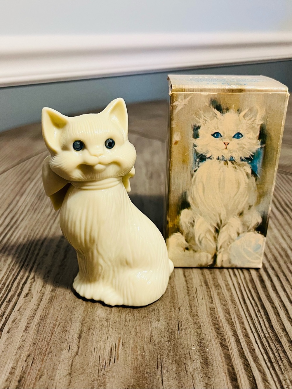 Avon “Blue Eyes” Cat Perfume Decanter with Original Box - 1970s